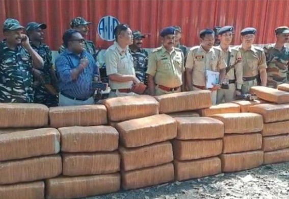 897 kg Cannabis worth Rs 2 crore was seized by Ambassa PS Police